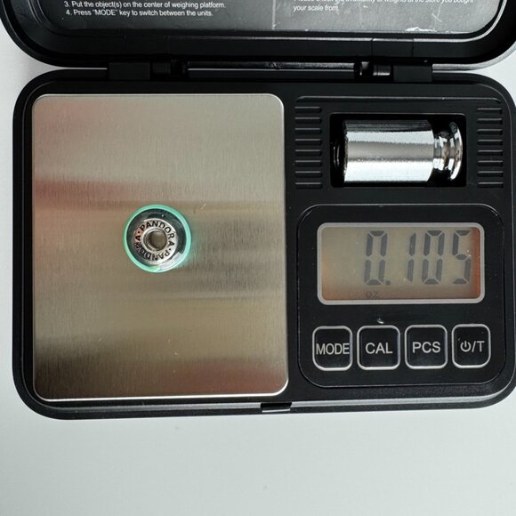 PANDORA Teal Ribbon Murano Glass Charm 790644 Sterling Silver Core Retired Bead - Picture 10 of 11